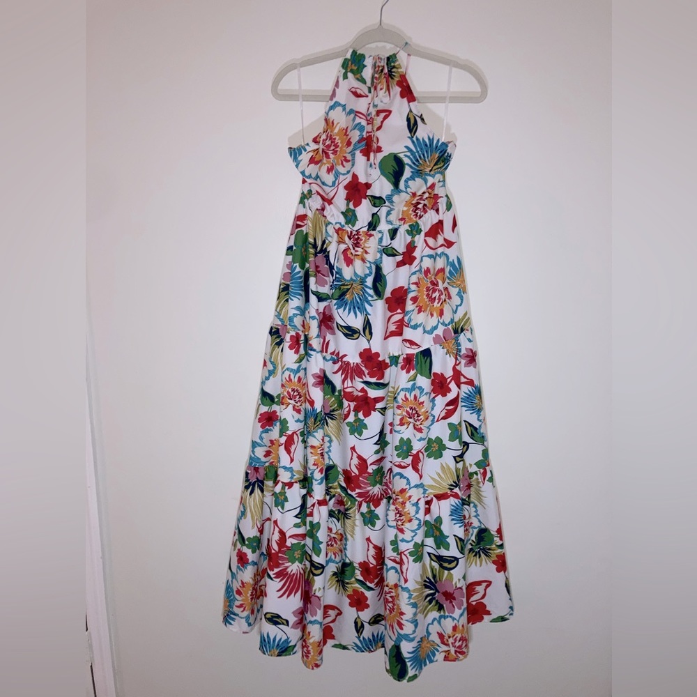 Tropical Halter Dress size M - Picture 3 of 4